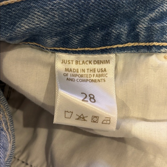 Just Black Denim The Barrel Jean Twist Size 28 Trendy Jeans Spring 100% Cotton - Picture 8 of 11